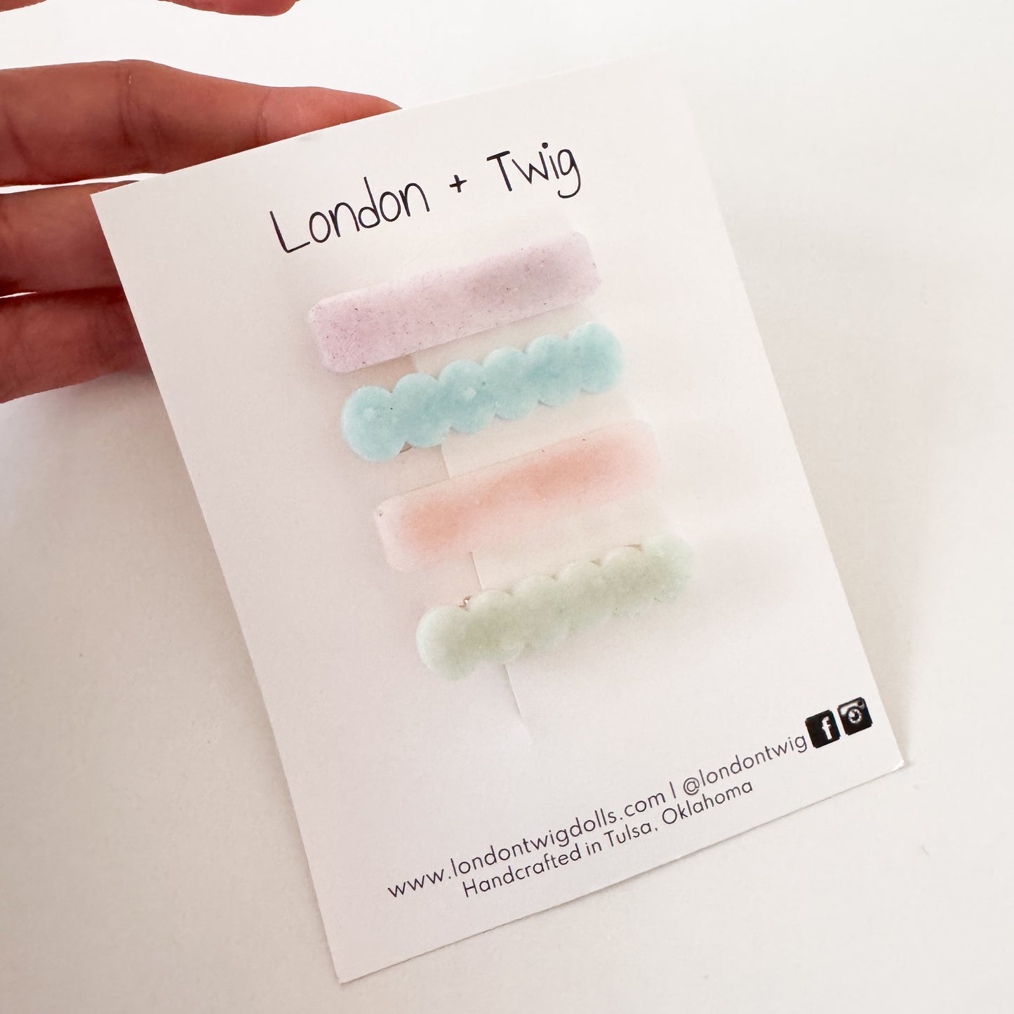 spring pastel resin set (4 clips)