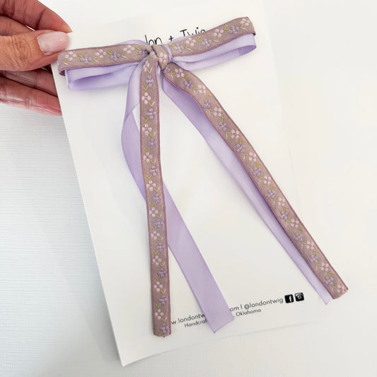 Purple Satin & Floral Blyth