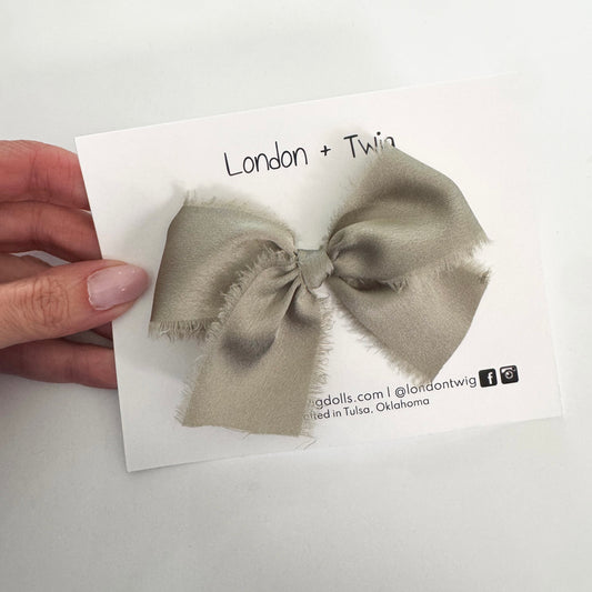 Frayed Satin Brighton in Spring Green