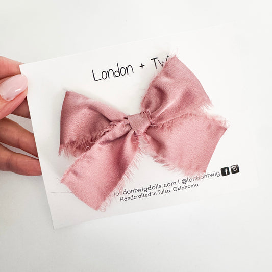 Frayed Satin Brighton in Mauve