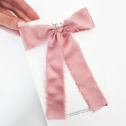 Frayed Satin Blyth in Mauve