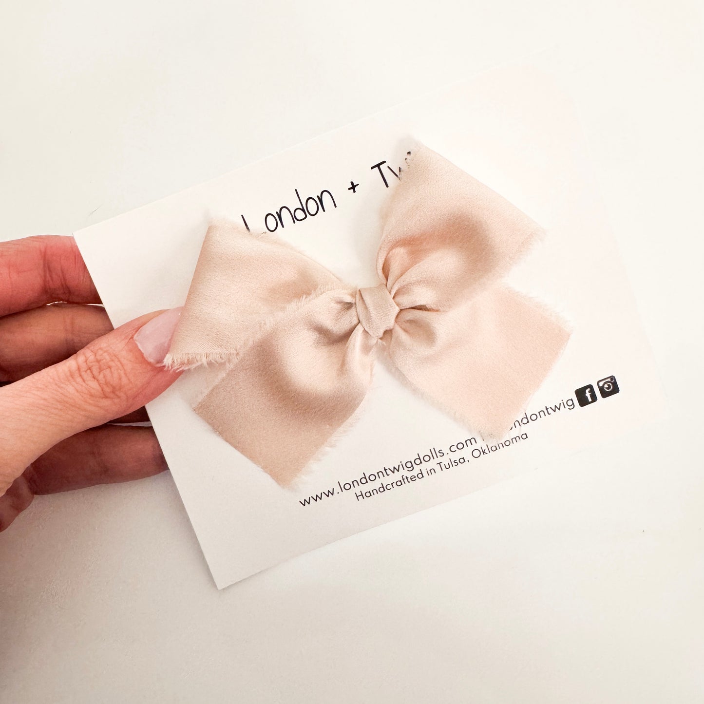 Frayed Satin Brighton in Ivory